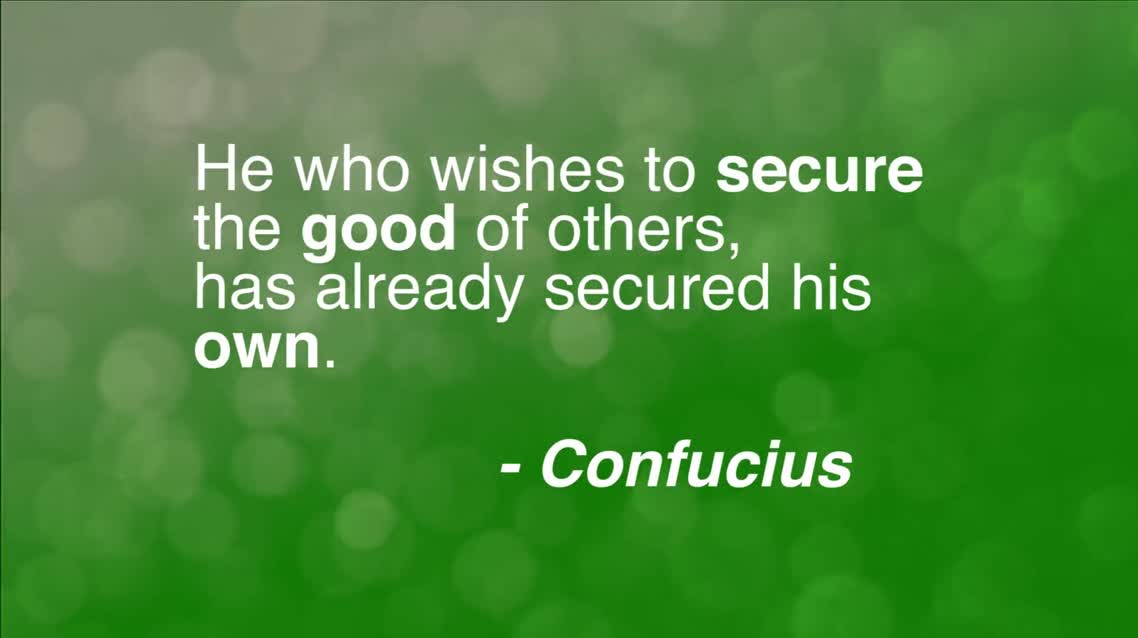 He who wishes to secure
